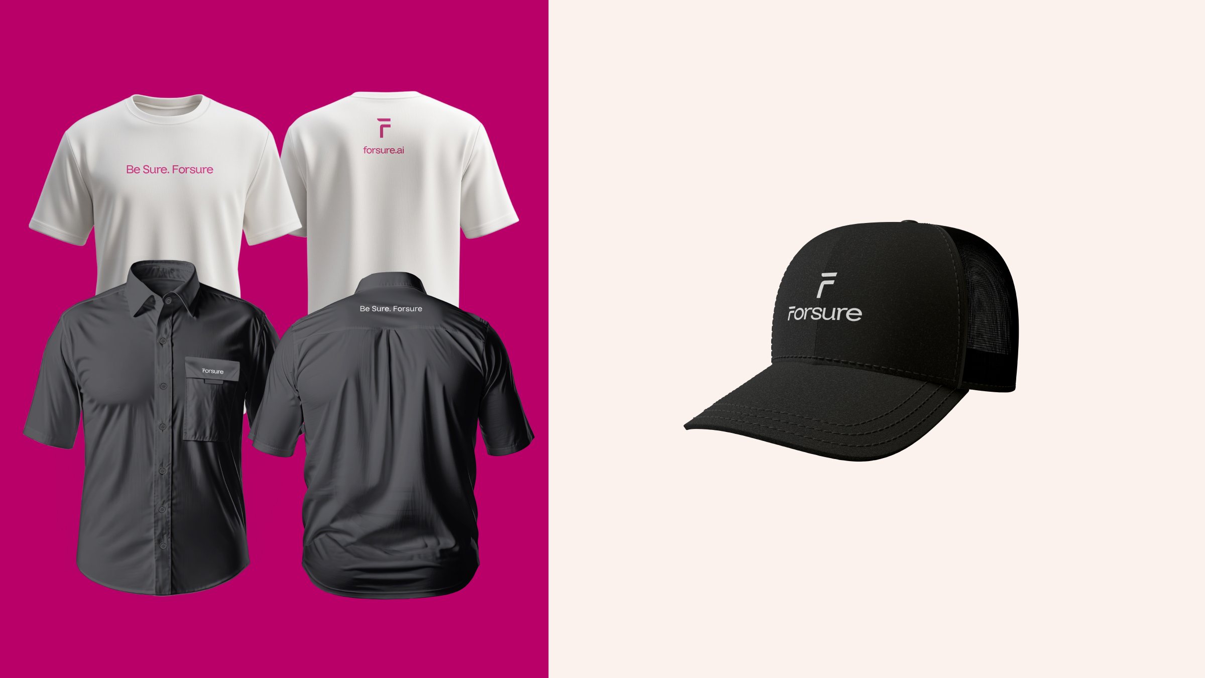 Forsure t-shirts, work shirts and cap