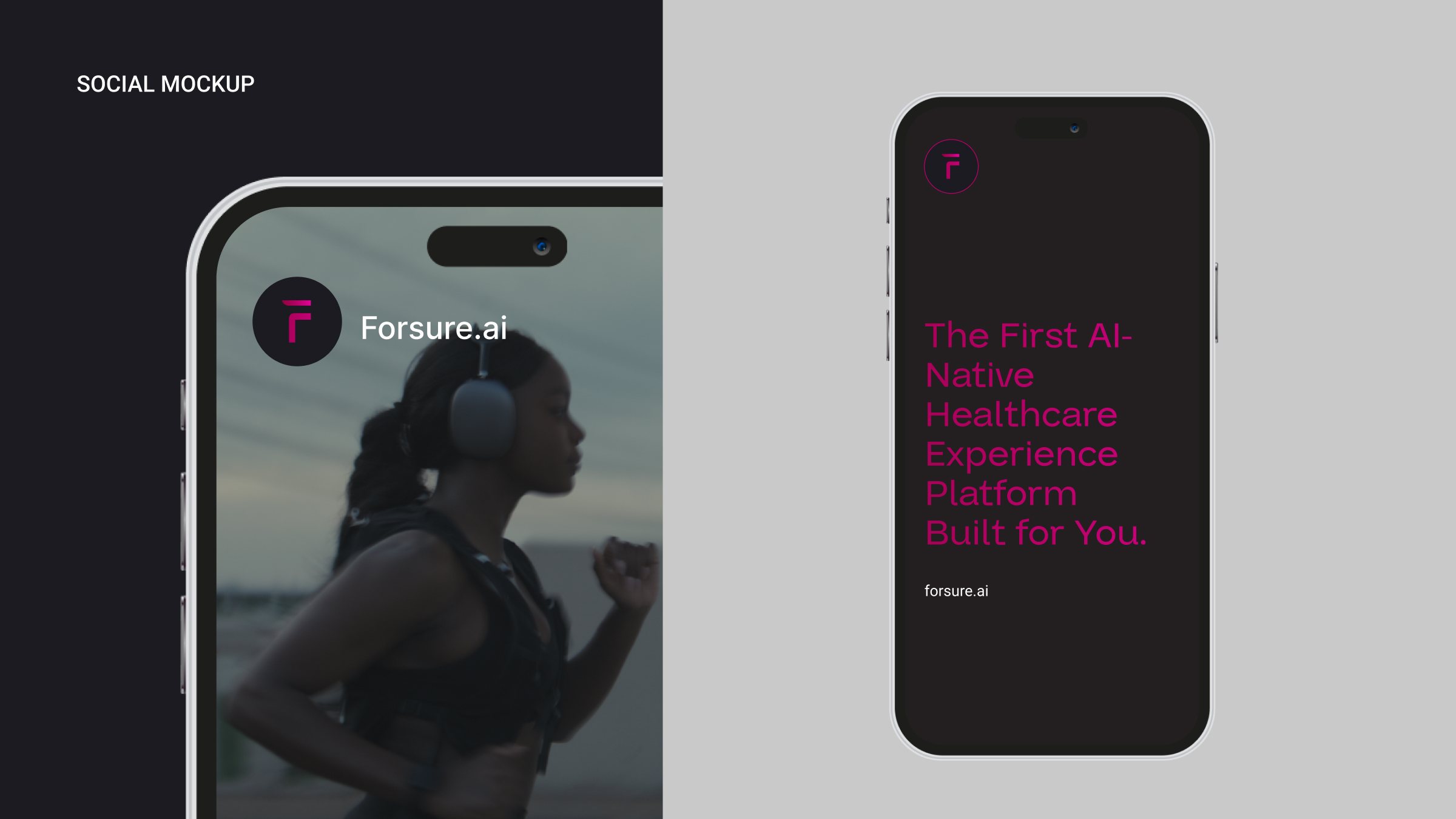 Forsure social posts shown on two phones