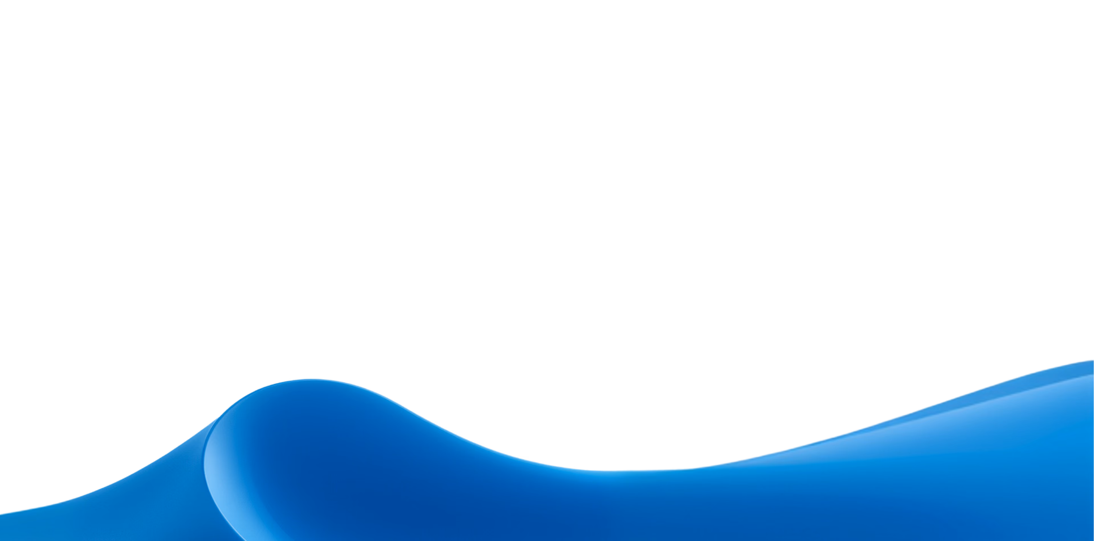 Abstract blue wave-shaped graphic on a dark teal background