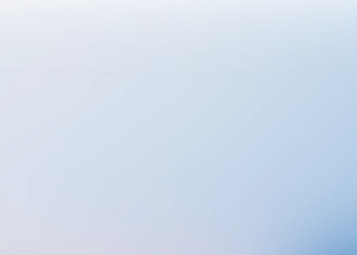 Soft light blue gradient background, lighter at the top and darker toward the bottom right.