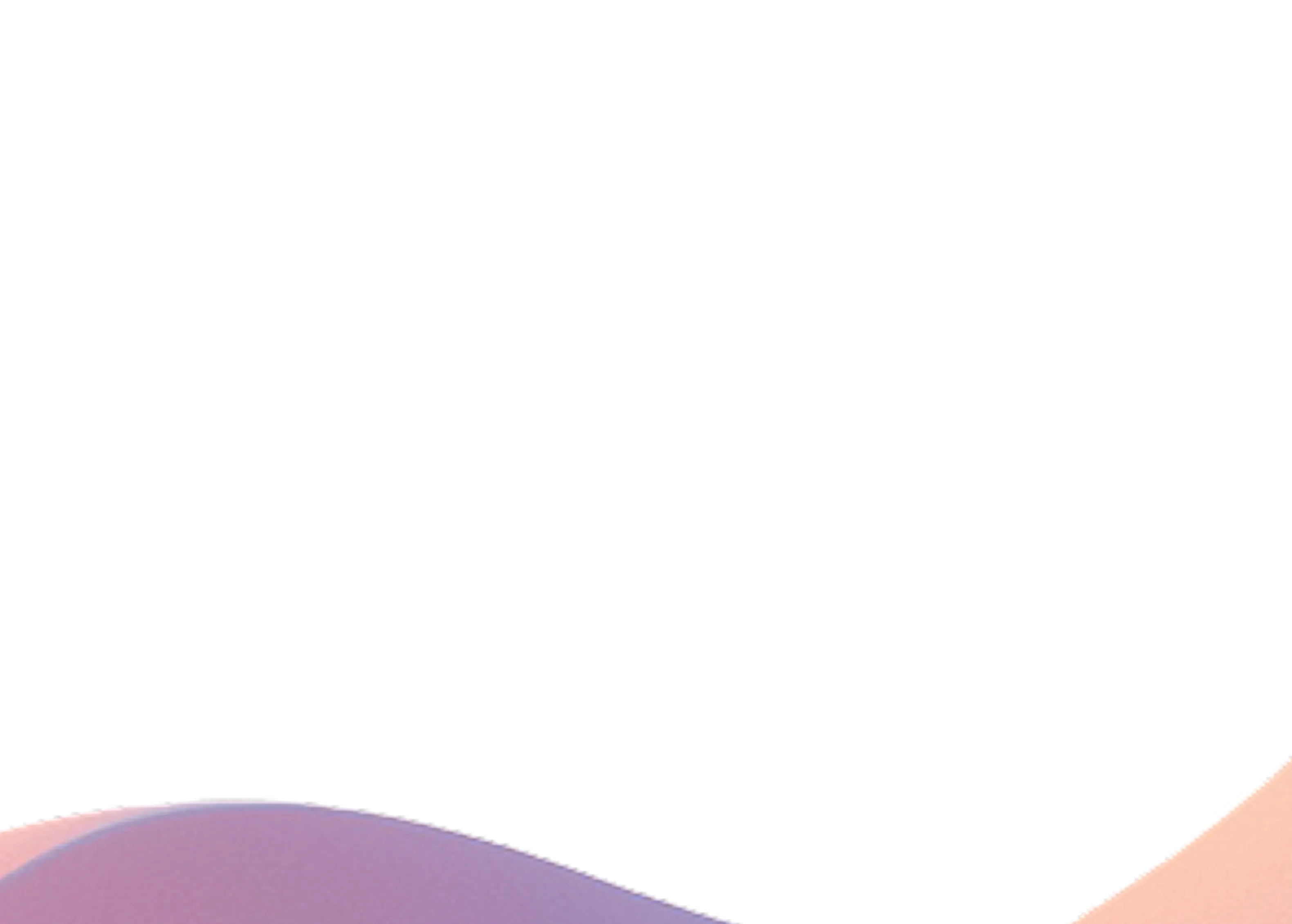 Abstract pink-to-purple wave shape overlay on a white background.