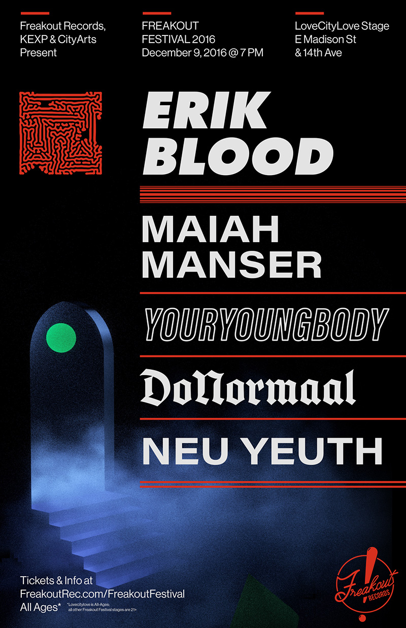 Erik Blood, Maiah Manser, Youryoungbody, DoNormaal, Neu Yeuth @ LoveCityLove