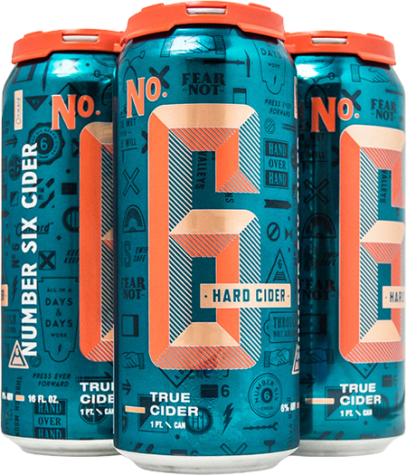 No. 6 Cider branding and packaging