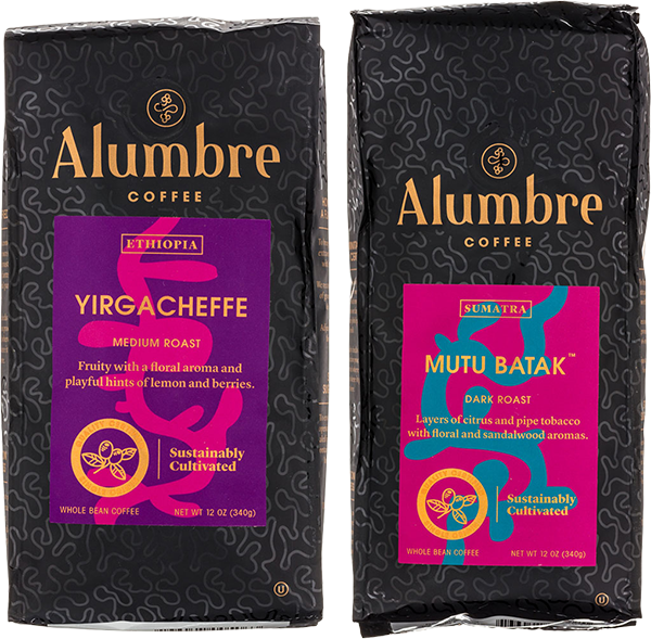 Alumbre Coffee brand and packaging