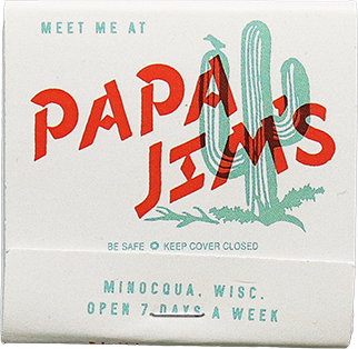 Papa Jim's matchbook
