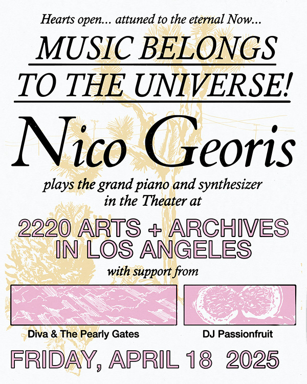 Nico Georis, Diva & The Pearly Gates, DJ Passionfruit @ 2220 Arts