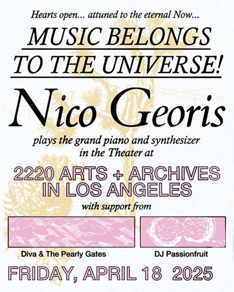 Nico Georis, Diva & The Pearly Gates, DJ Passionfruit @ 2220 Arts