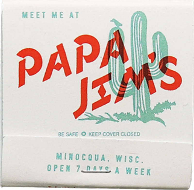 Papa Jim's matchbook