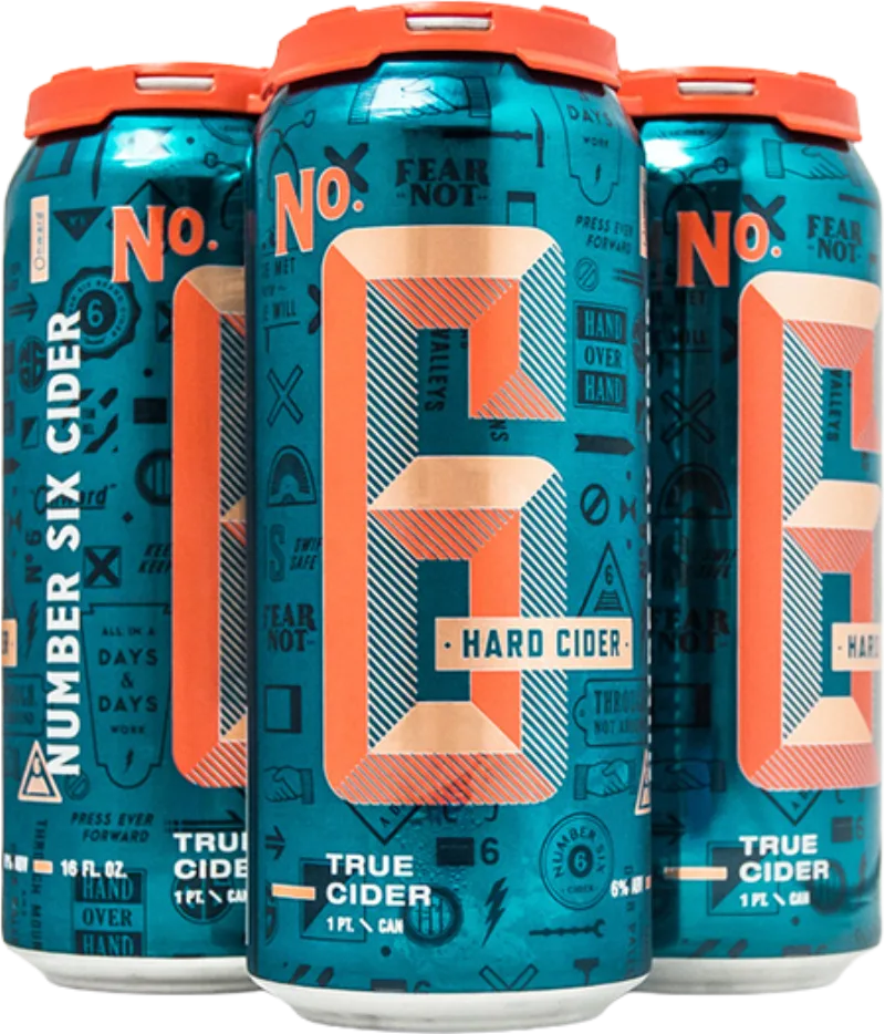 No. 6 Cider branding and packaging