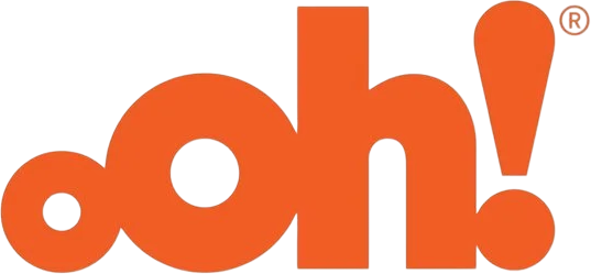 Brand logo with the word 'ooh!' in bold orange letters and a registered trademark symbol.