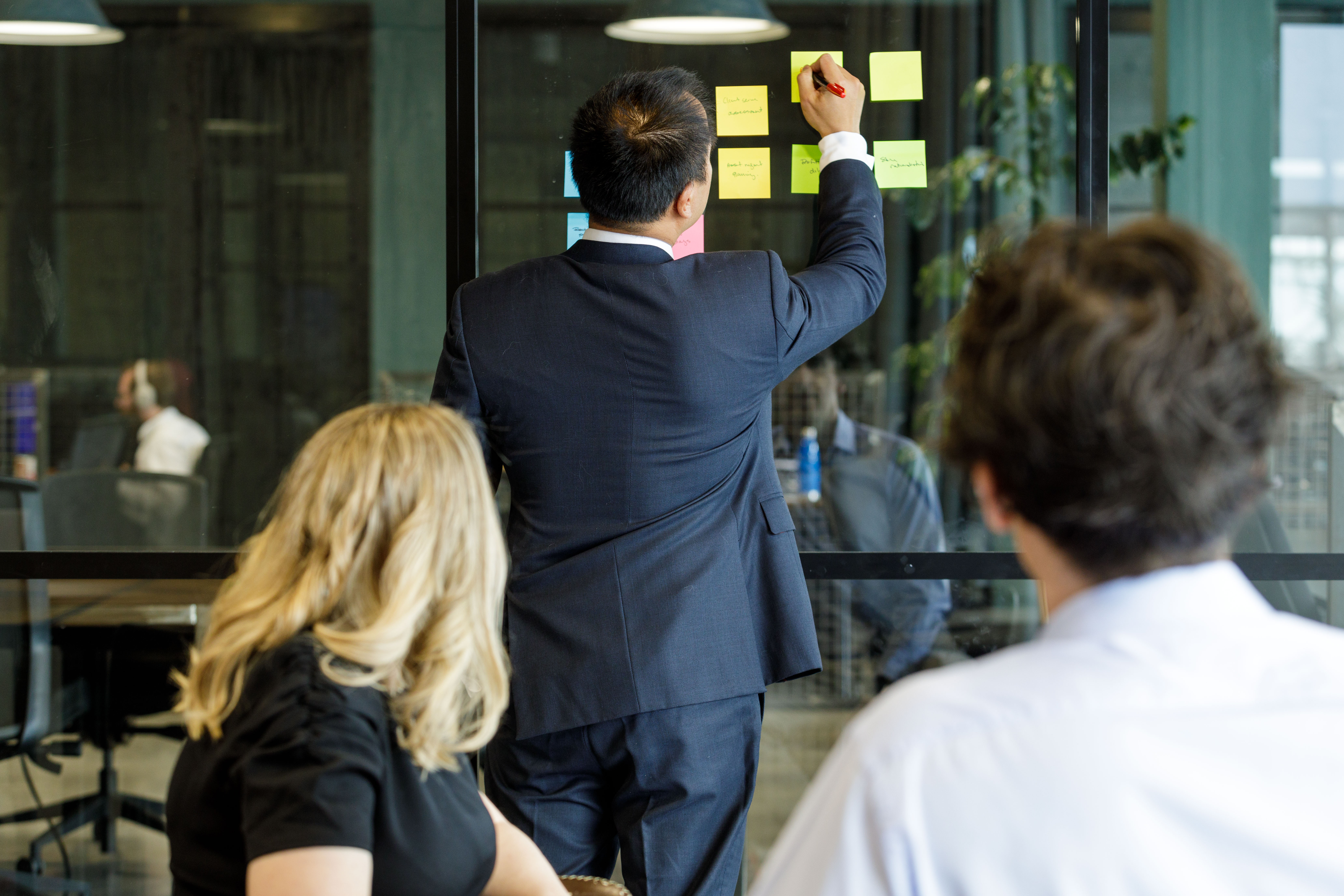 Business advisors planning strategic growth