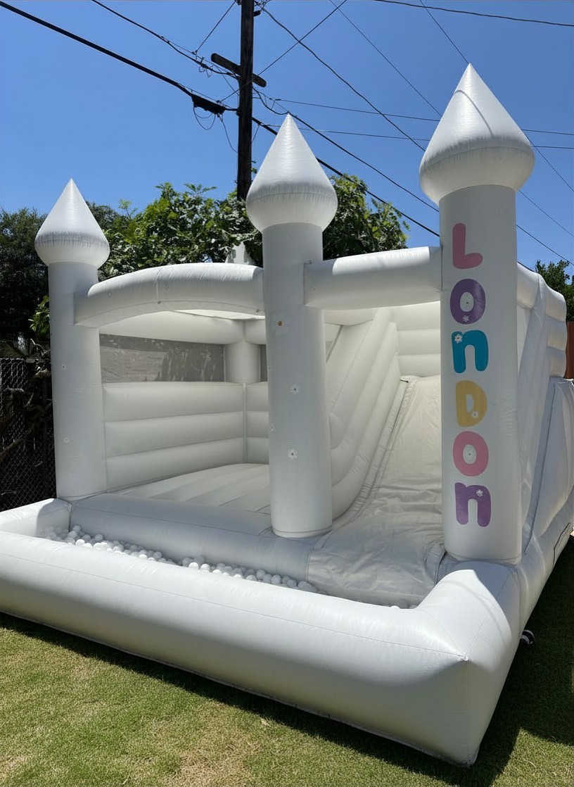White bounce house rental