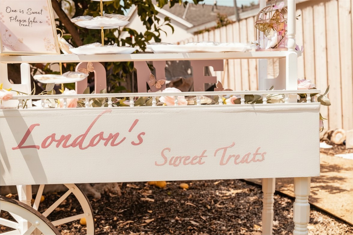 Custom dessert table cake pops cookies cupcakes