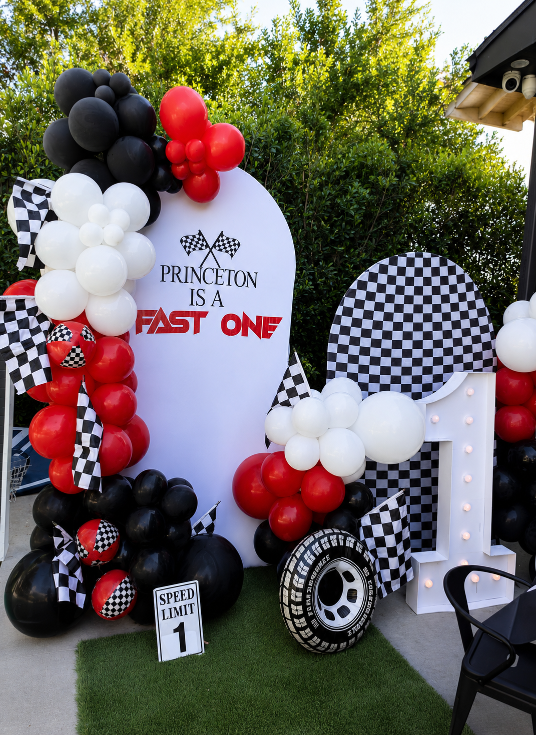 Fast One themed backdrop