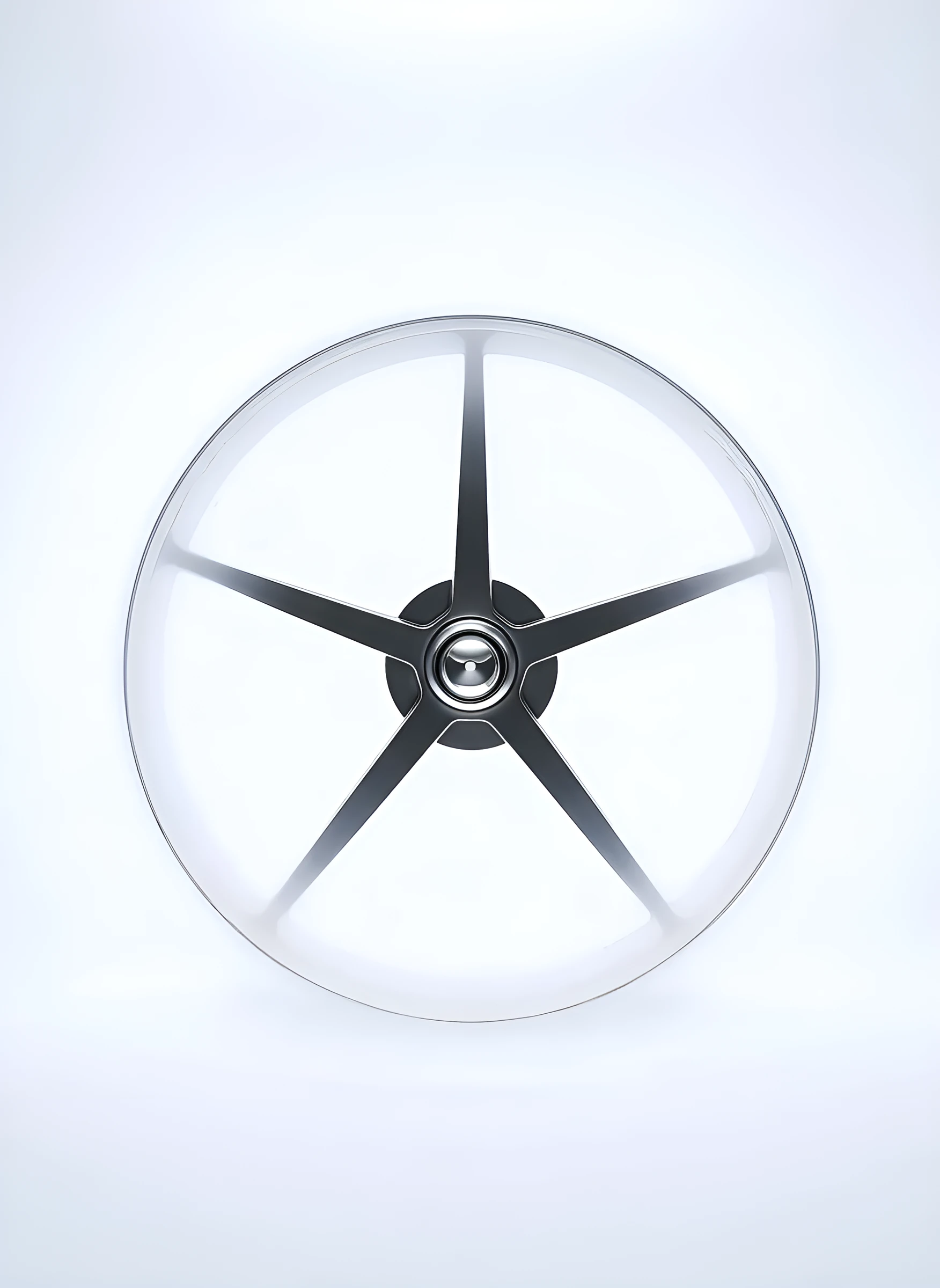 Five-spoke alloy wheel on a light background