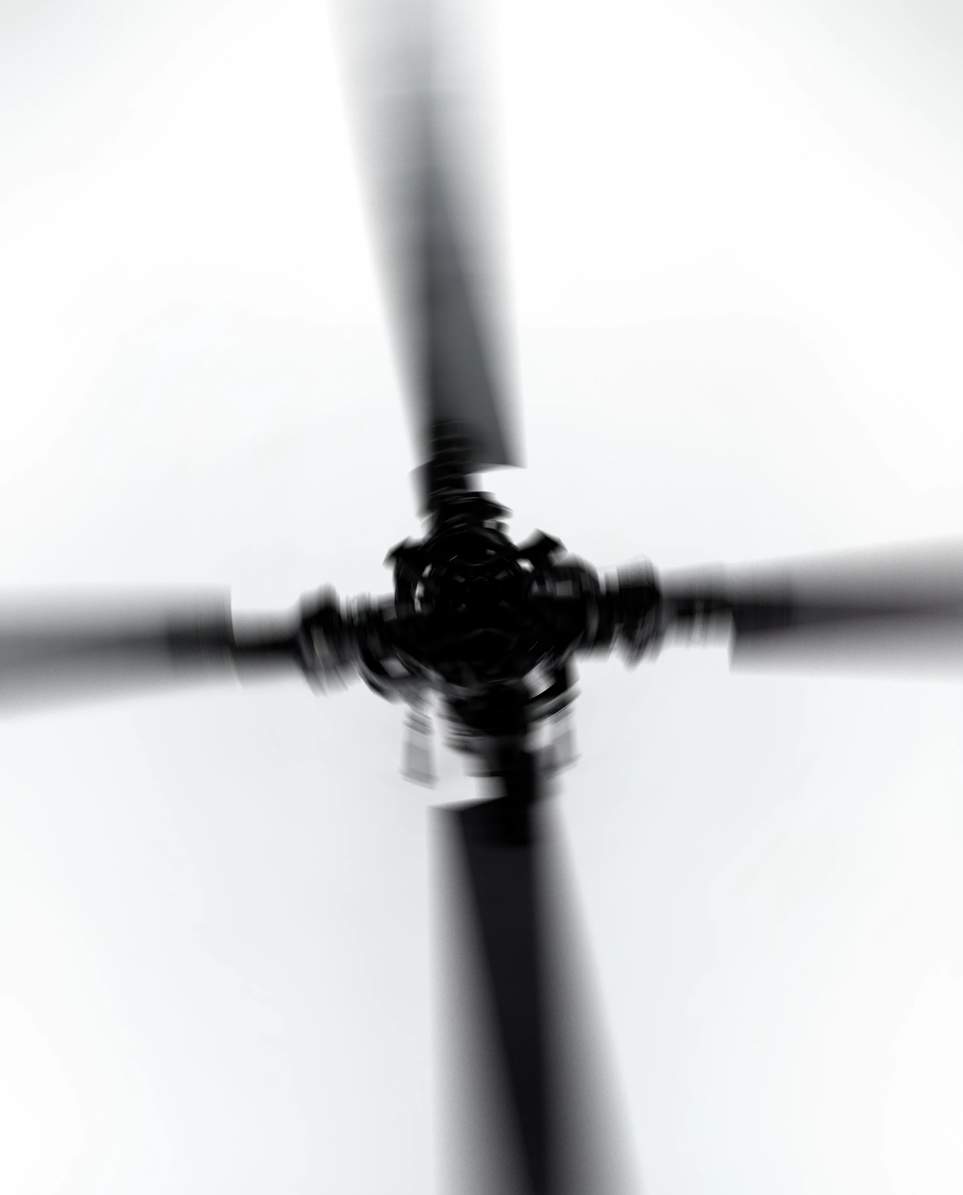 Helicopter rotor blades blurred in motion