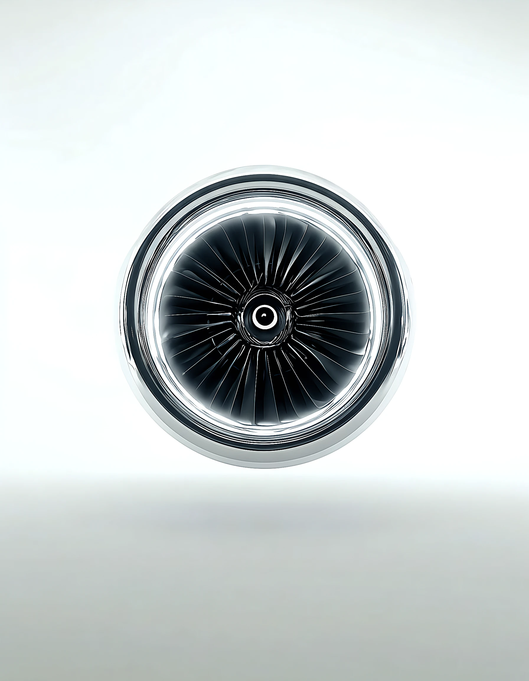 Jet engine turbine viewed head on