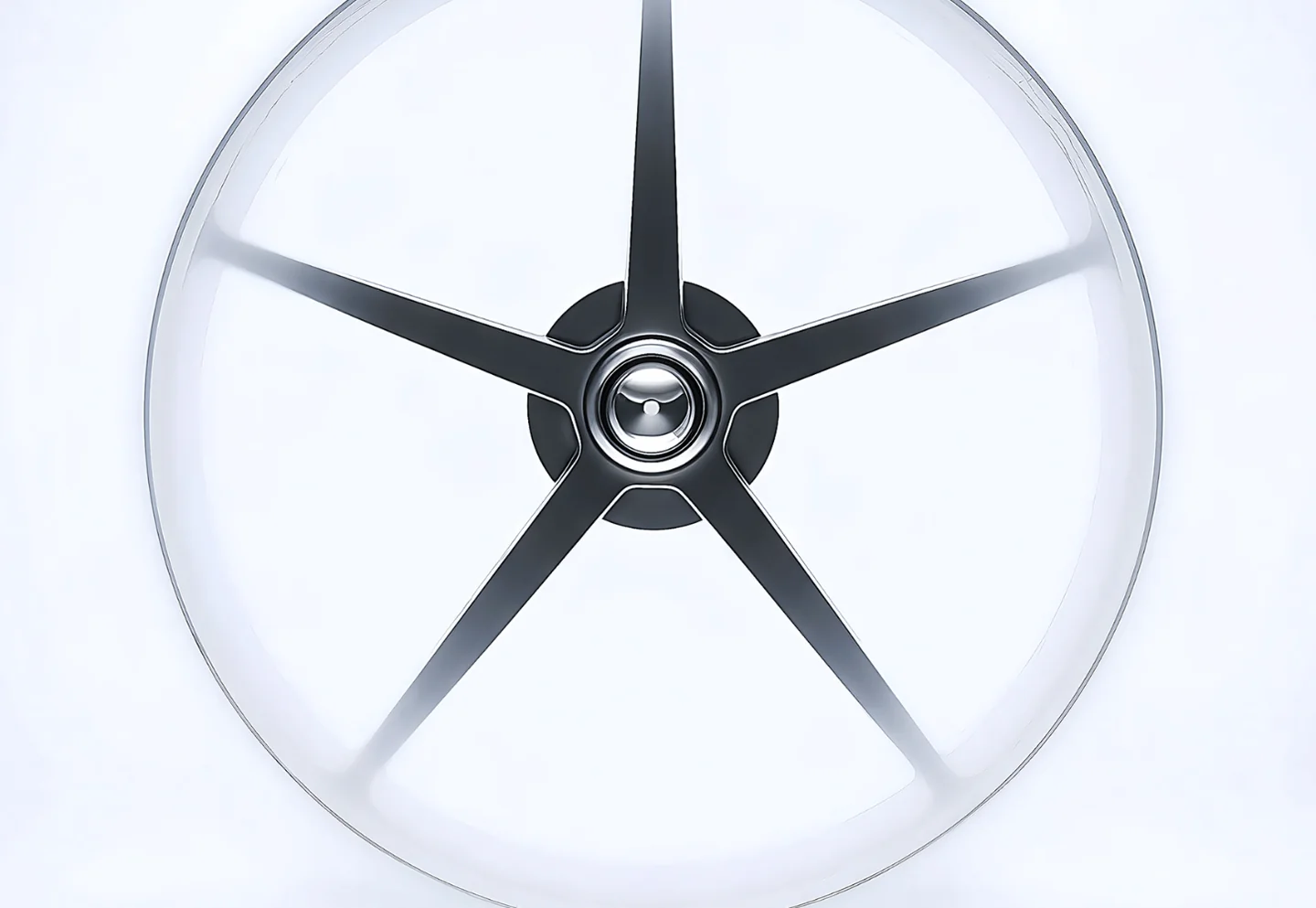 Five-spoke wheel seen head on