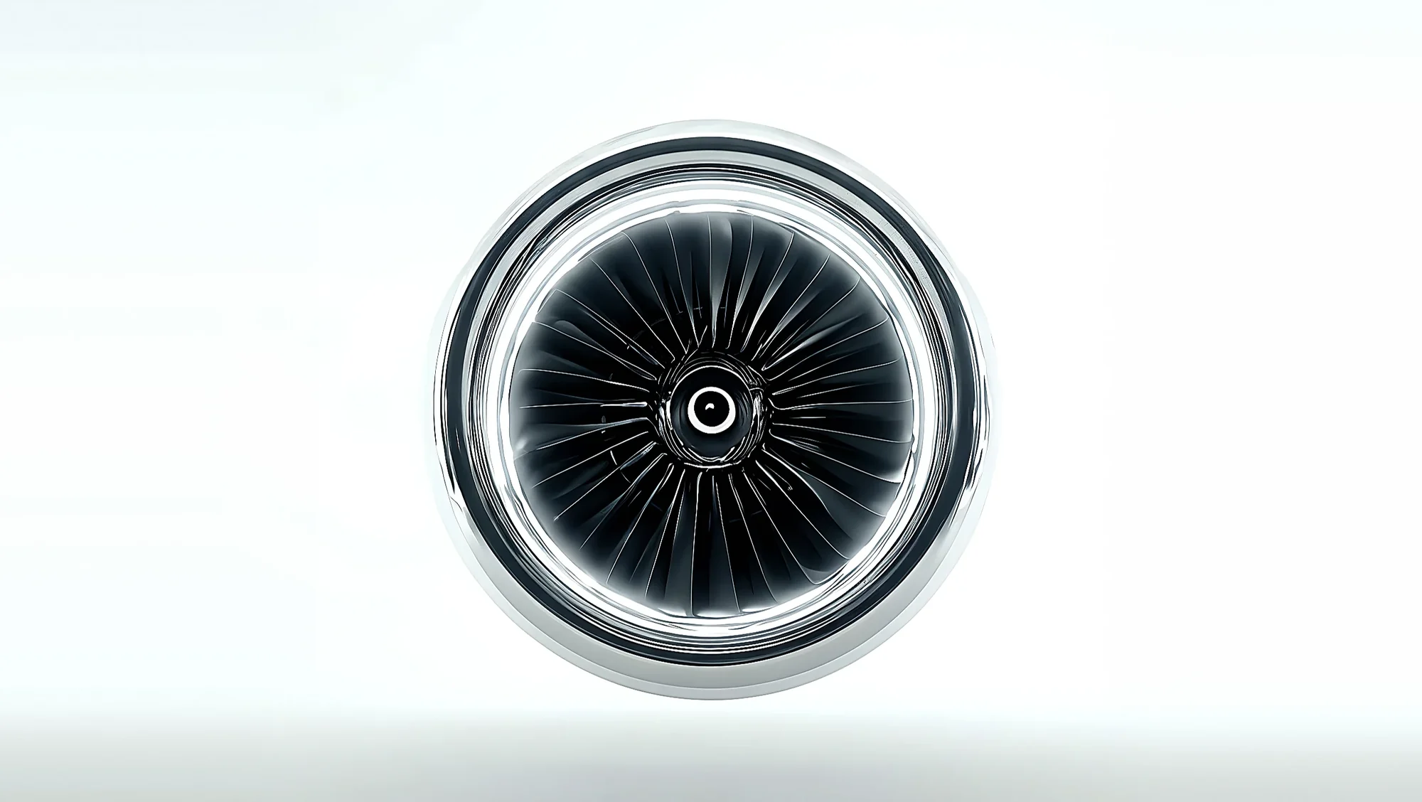 Jet engine turbine viewed head on