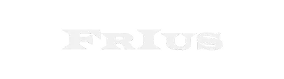 Logo Frius en lettres majuscules noires sur fond blanc.