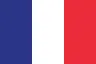 Drapeau de la France avec trois bandes verticales: bleu, blanc et rouge.