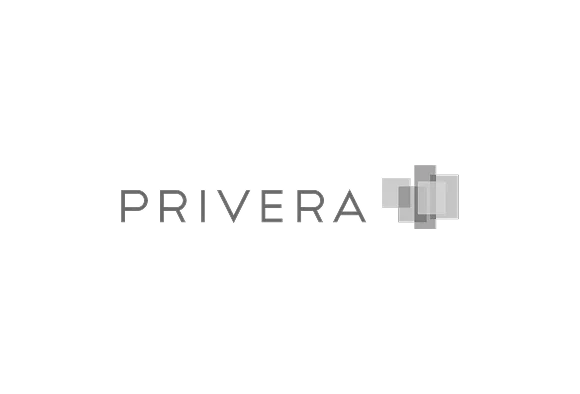 Logo PRIVERA avec un symbole de quatre carrés superposés à droite.