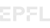 Logo EPFL en lettres blanches sur fond gris clair.