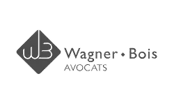 Logo de Wagner & Bois Avocats avec un carré graphique à gauche.