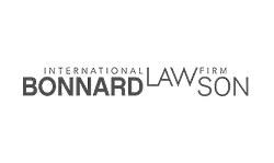Logo text displaying BONNARD LAW SON in uppercase letters.