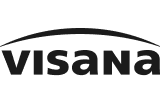Logo Visana avec un arc au-dessus du nom en lettres minuscules.