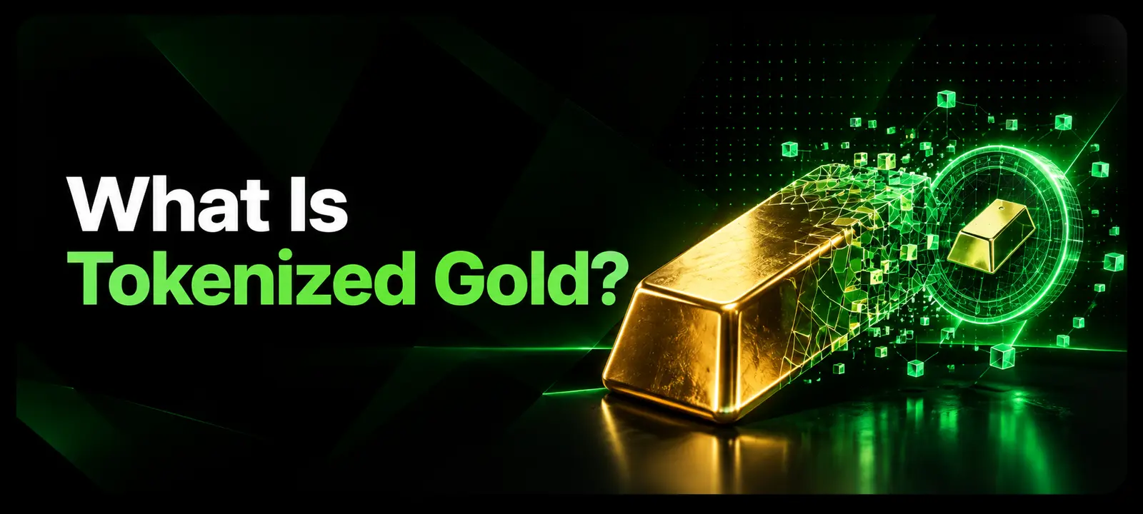 Gold bullion transforming into a blockchain-based digital token