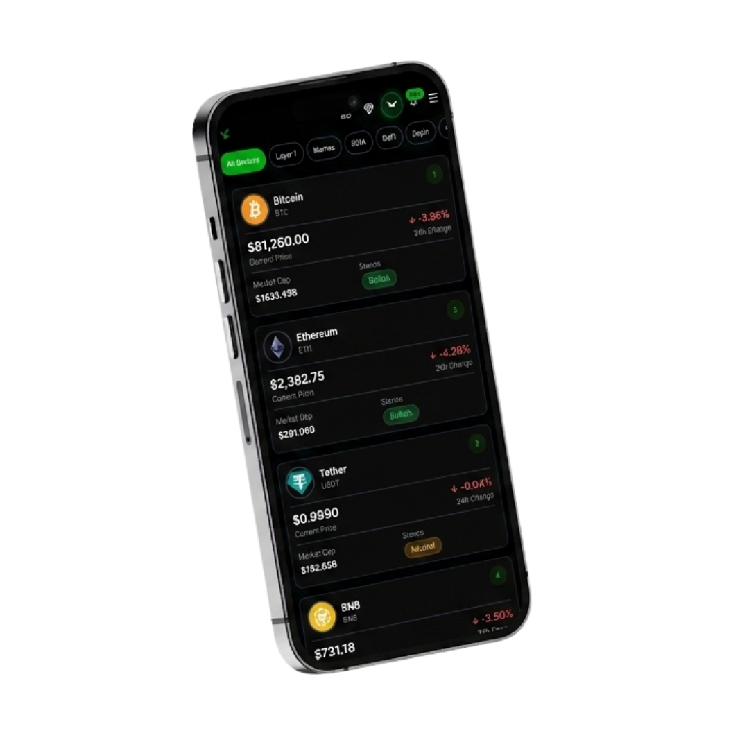 Curated watchlist on a phone