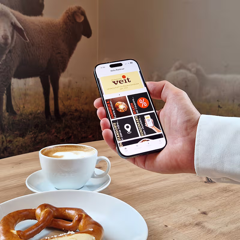 Nutzung der Bäckerhaus Veit App.
