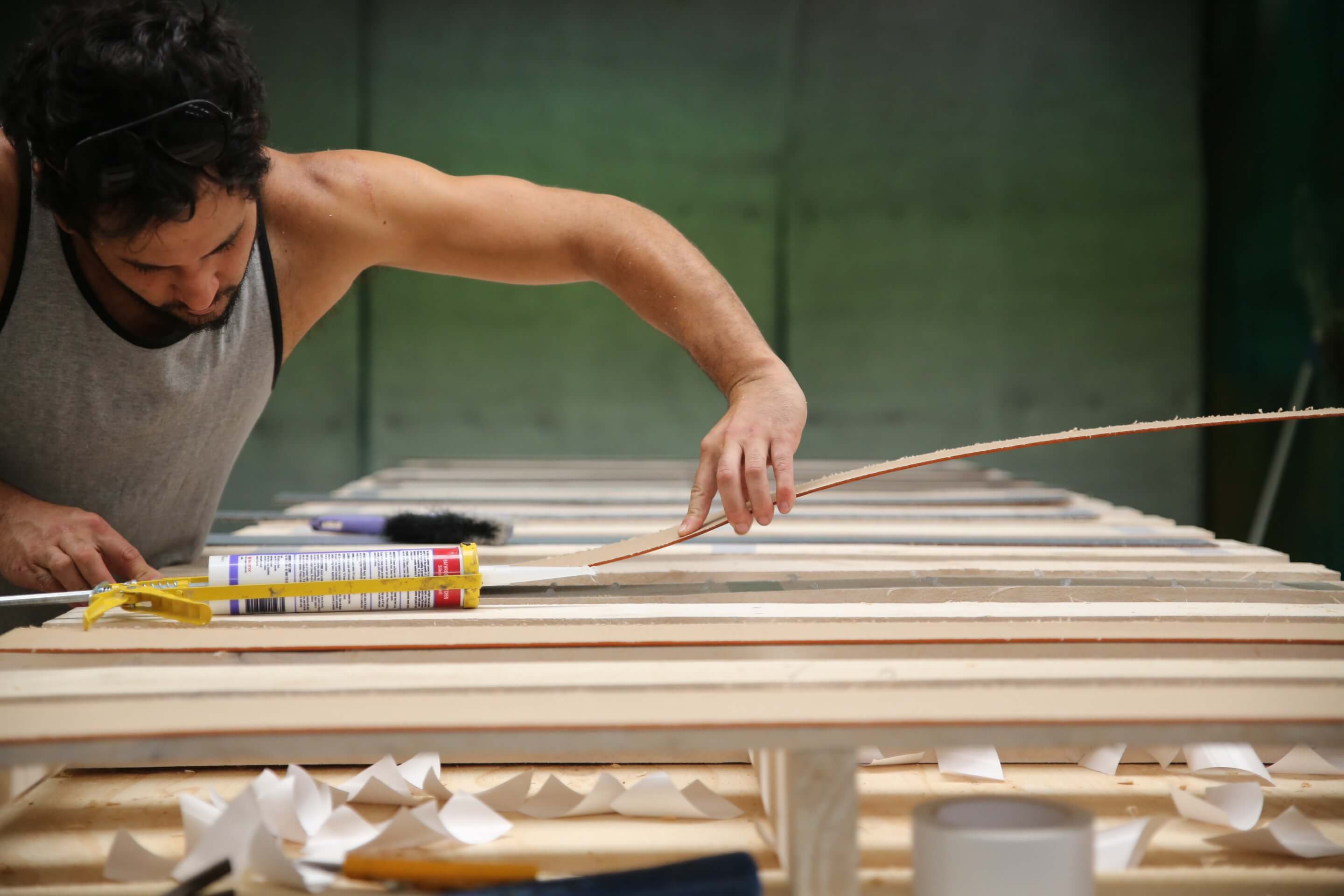 Traction Studio workshop during fabrication of a large brand activation build