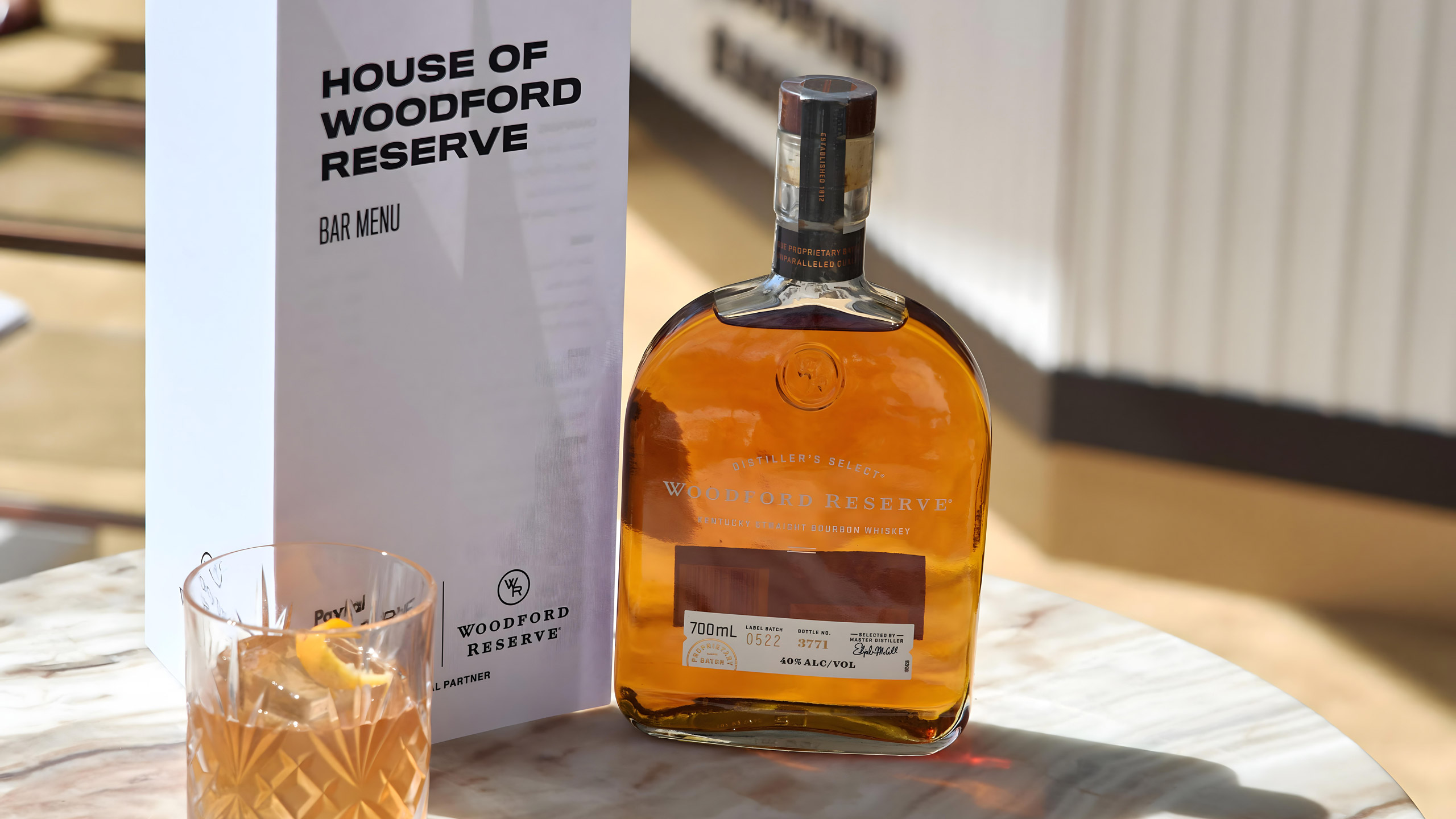 Woodford Reserve brand activation bar build at the Melbourne Fashion Festival