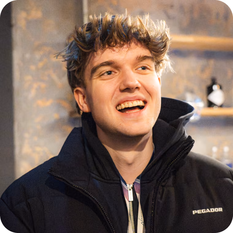 Almedia CEO smiling spontaneously