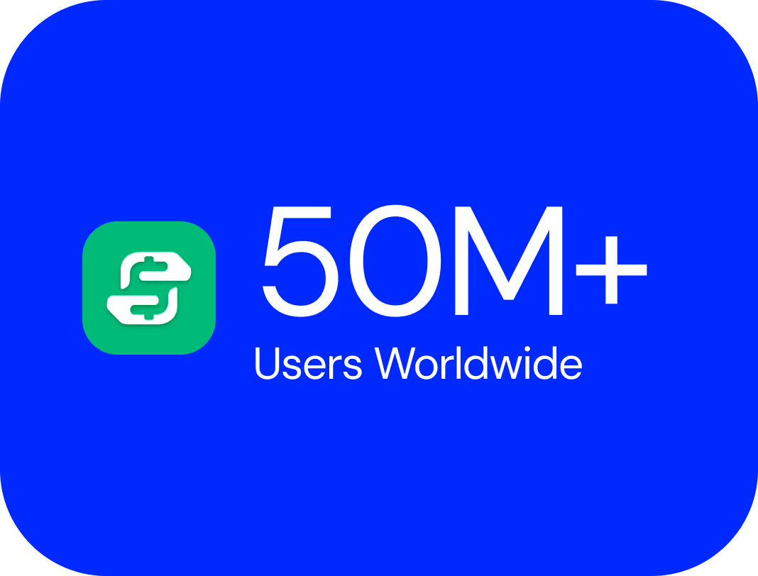 Freecash logo with the text 50 plus million users worldwide