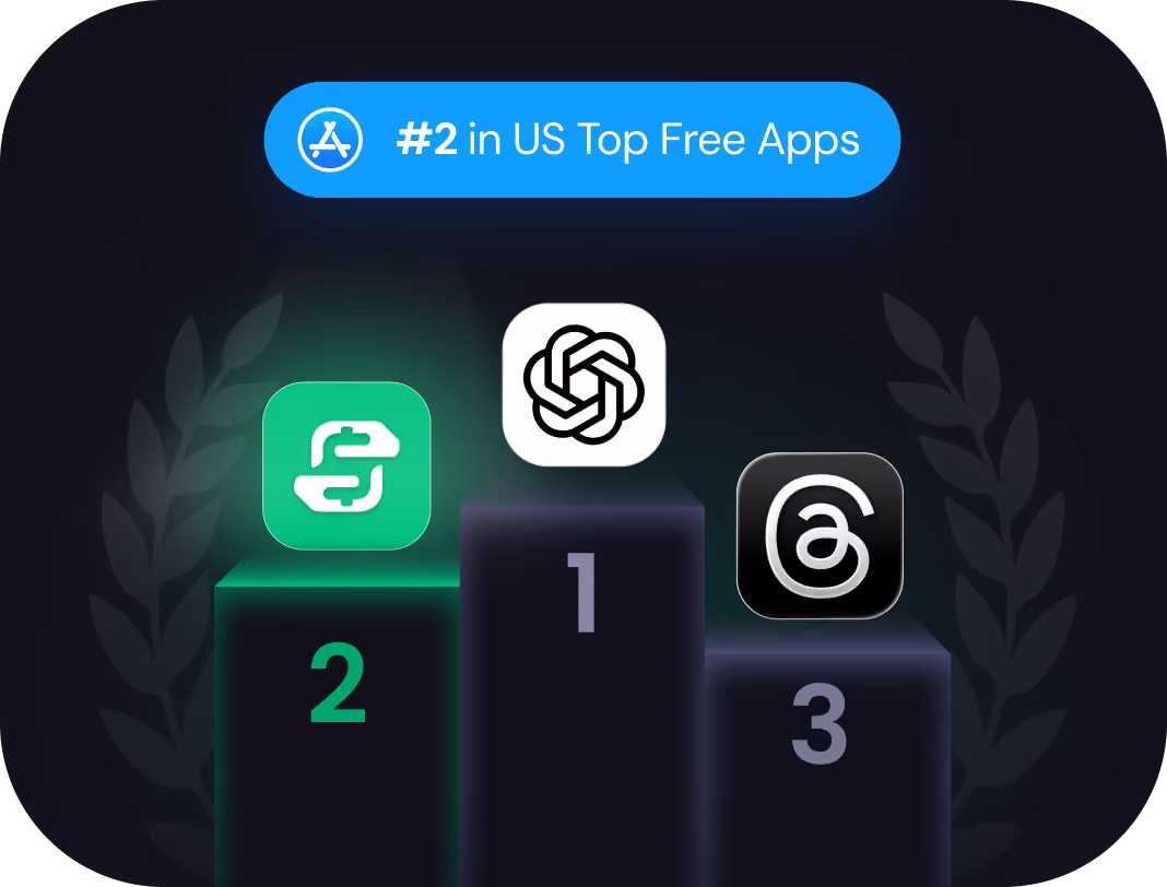 Number two in US Top Free Apps after ChatGPT and before Threads
