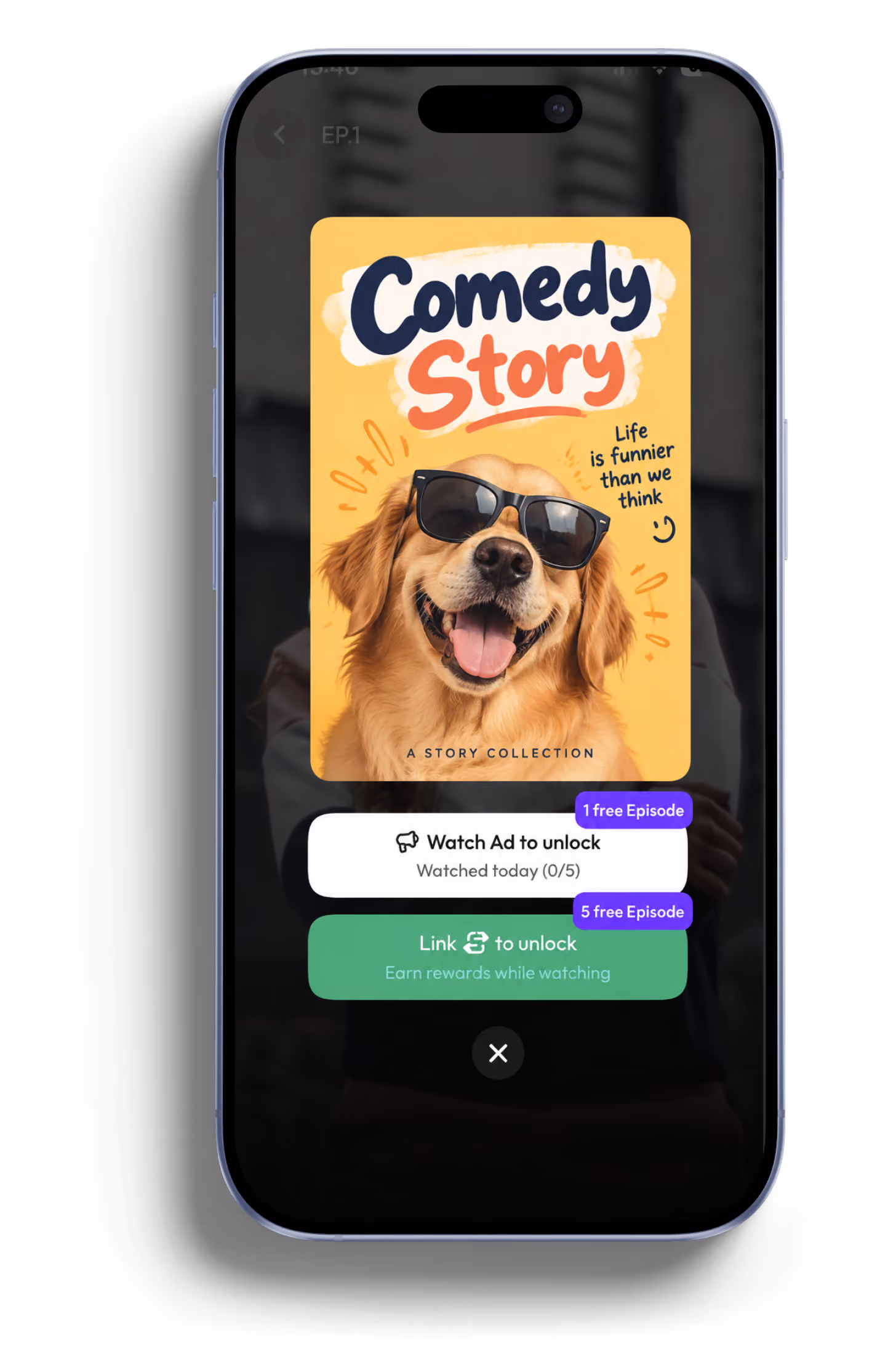Link App pop up on a screen