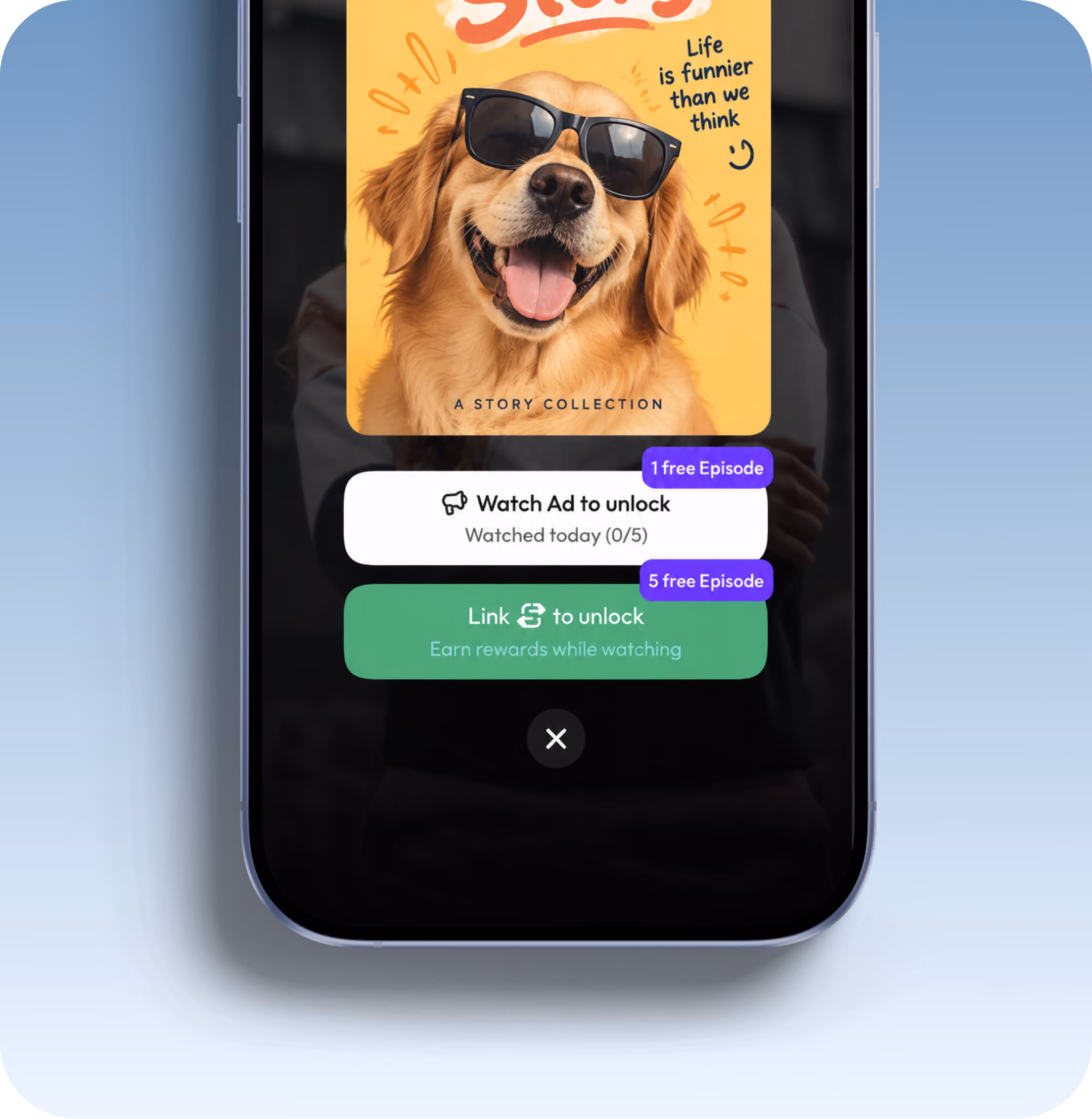 Link App showcase on a phone screen