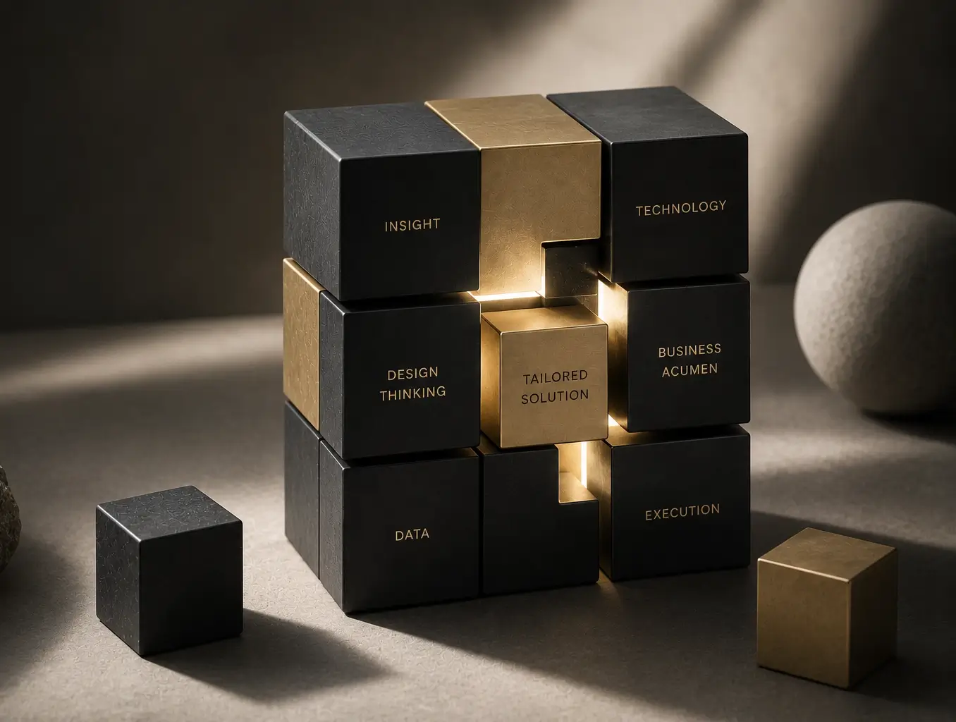 Blocks with texts.