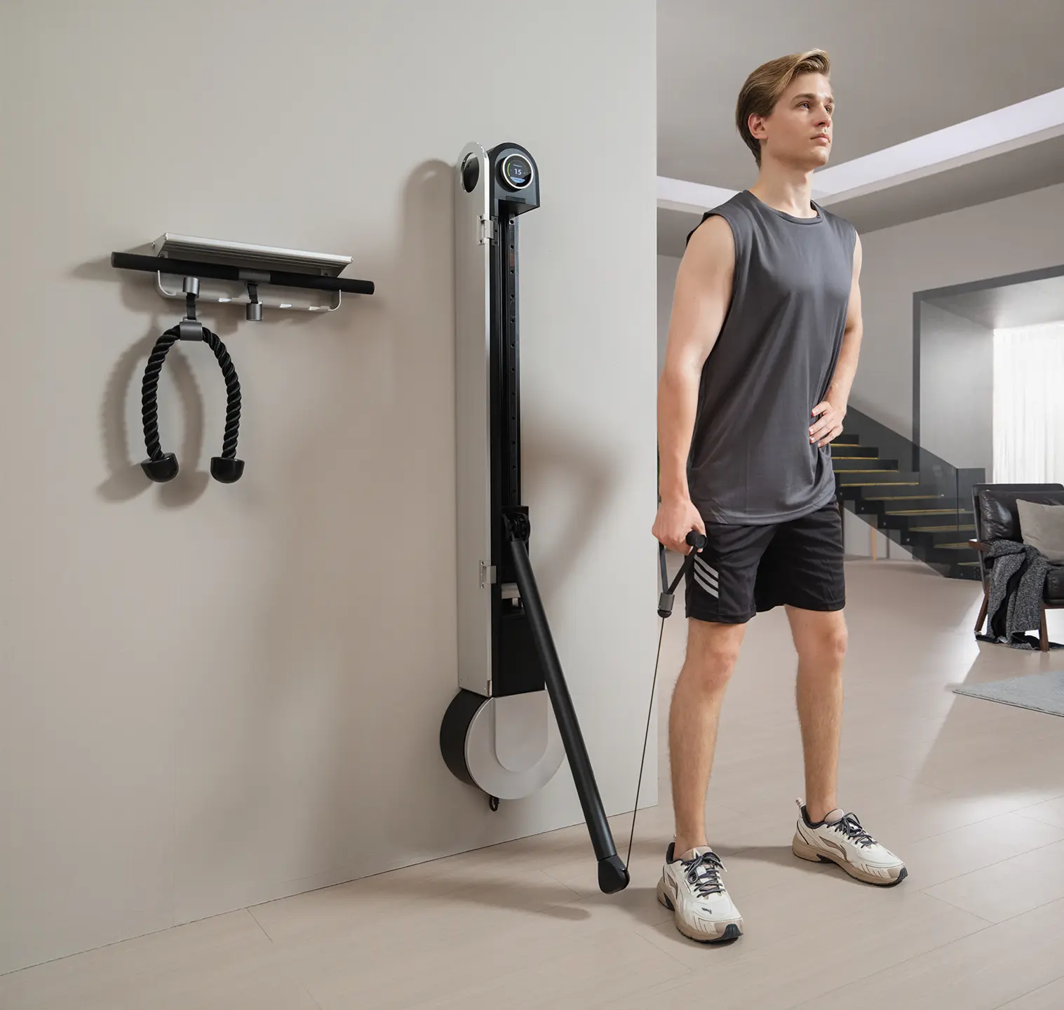Model i an der Wand montiert