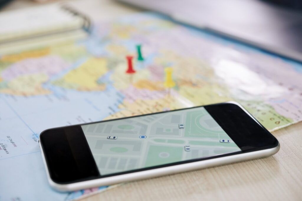 Tracking App auf Smartphone