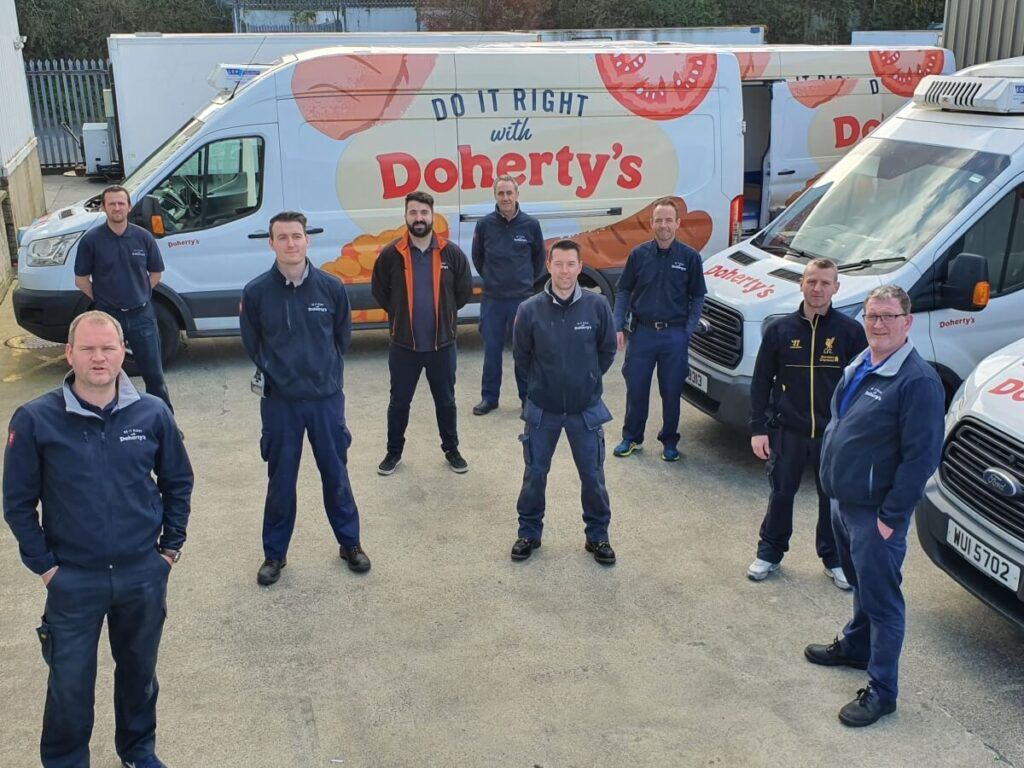 Doherty's Meat Transporter mit Belegschaft.