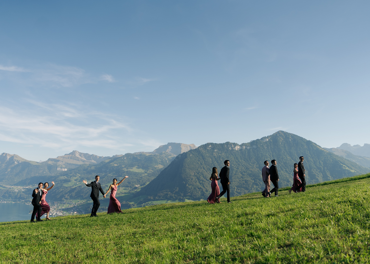 Documentary moments from an intimate wedding reception, capturing guests sharing laughter and heartfelt conversations