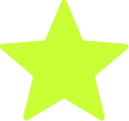 Bright lime green five-pointed star on a white background.
