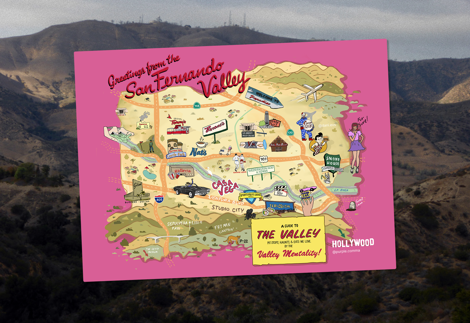 Map Illustration Poster for Valley Mentality