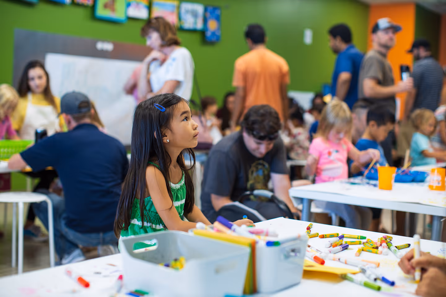 Kids creating art at a Kidcreate camp