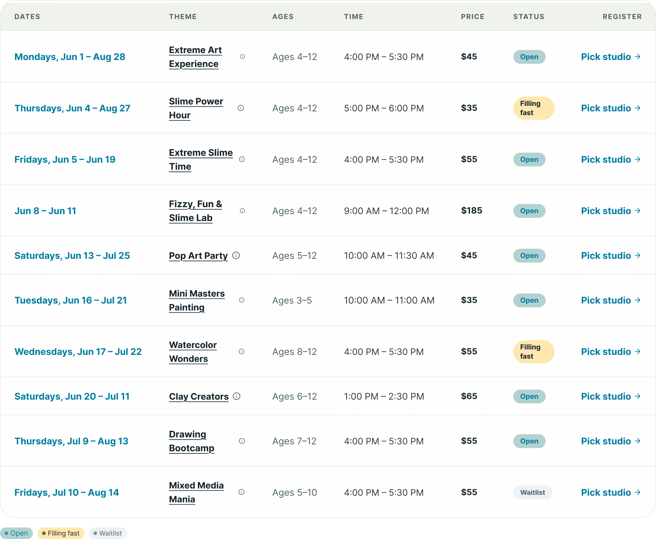 Upcoming workshops