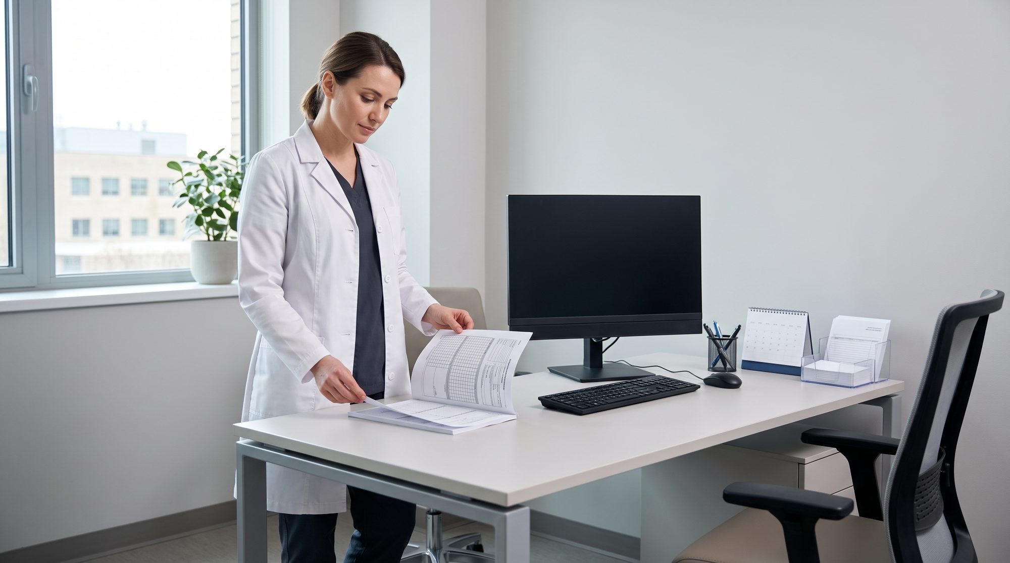 Physician documenting a wound assessment, the clinical basis for MDR conformity assessment